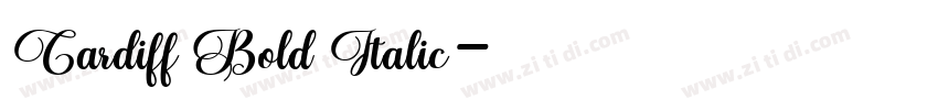 Cardiff Bold Italic字体转换